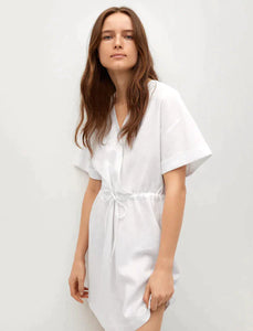 LINEN WRAP DRESS