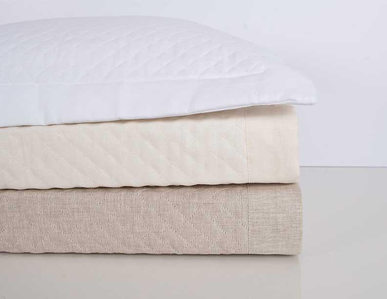 Quilted Coverlet - Diamond (Linen)